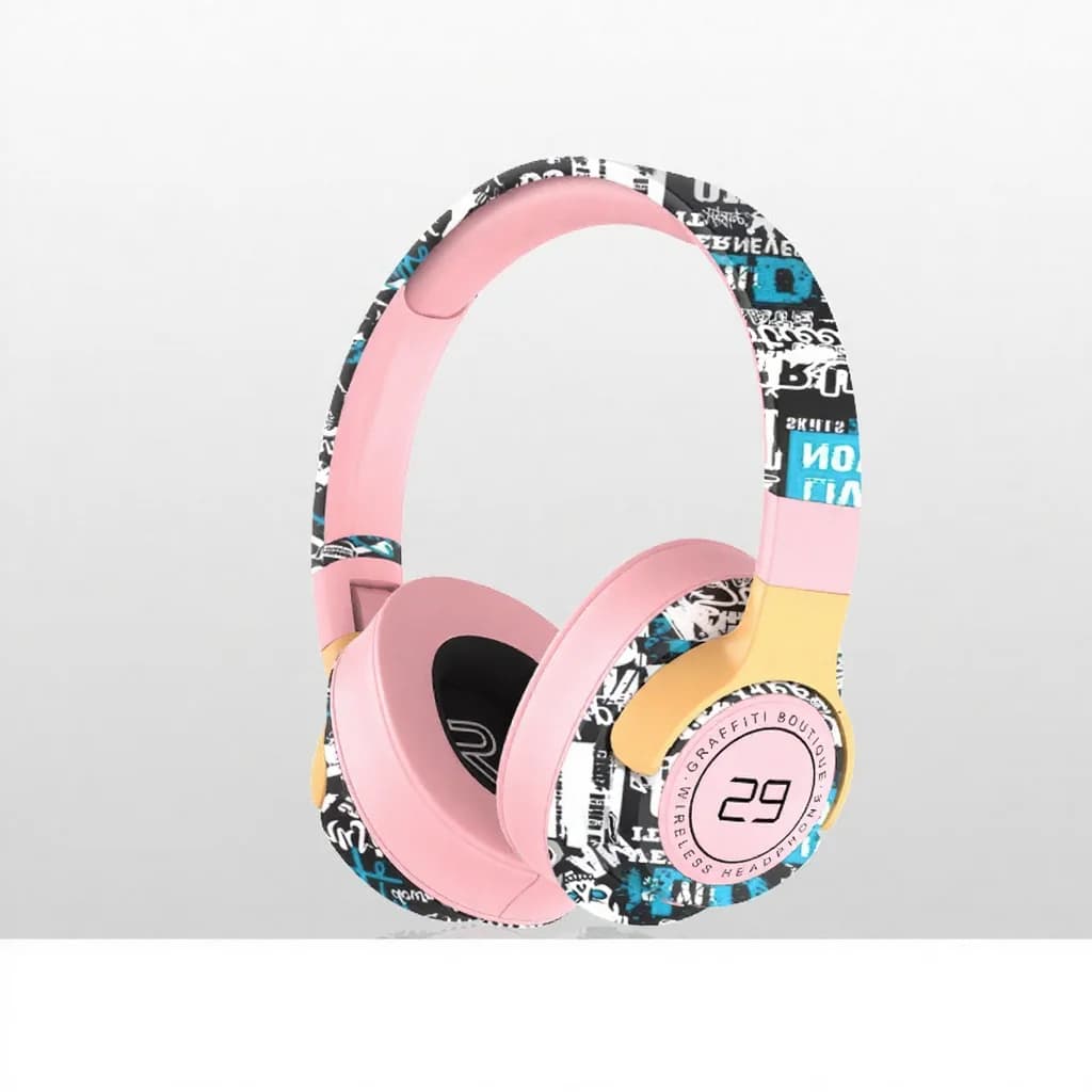 Malte trådløse over-ear-hodetelefoner med FM-radio og sammenleggbar design