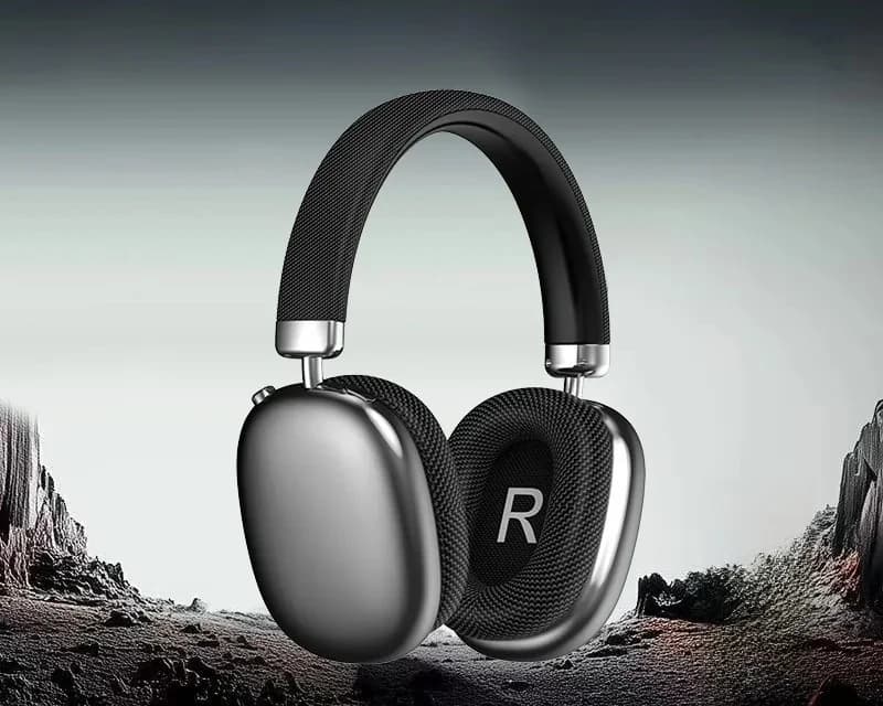 Over-ear Bluetooth-hodetelefoner med dreiebryter, FM-radio og lang batteritid
