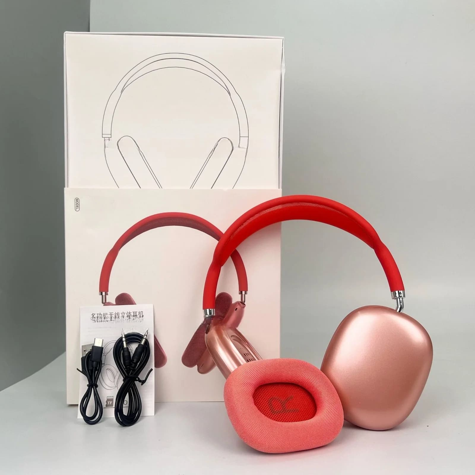 Trådløse over-ear-hodetelefoner med magnetiske ørekopper og mesh-hodebøyle