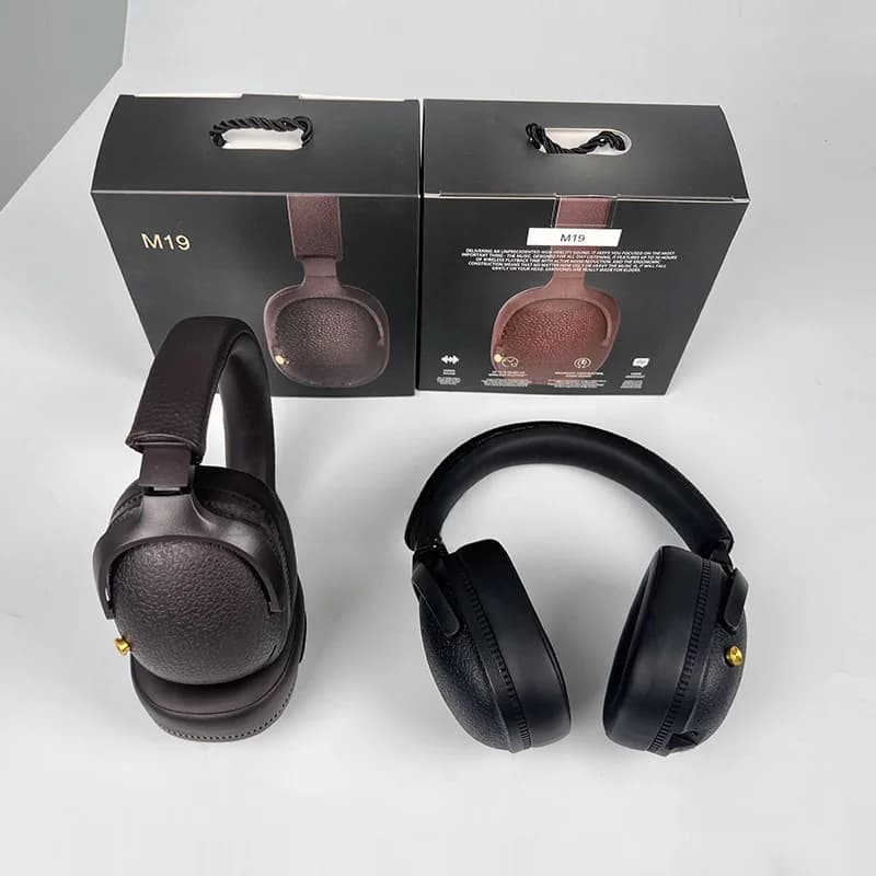 Retro over-ear Bluetooth-hodetelefoner, trådløst stereoheadset med mikrofon