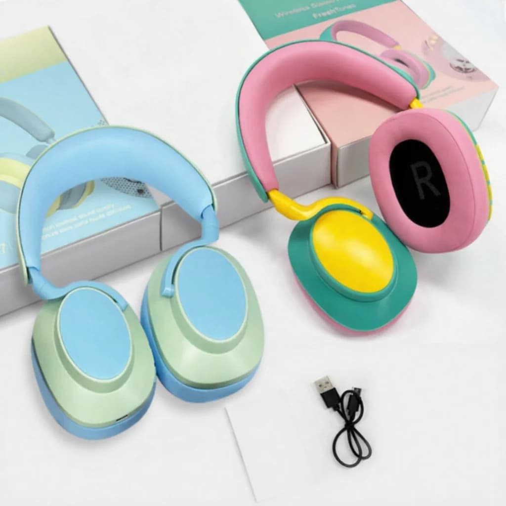 Trådløse over-ear Bluetooth-hodetelefoner med mikrofon, FM-radio og Type-C