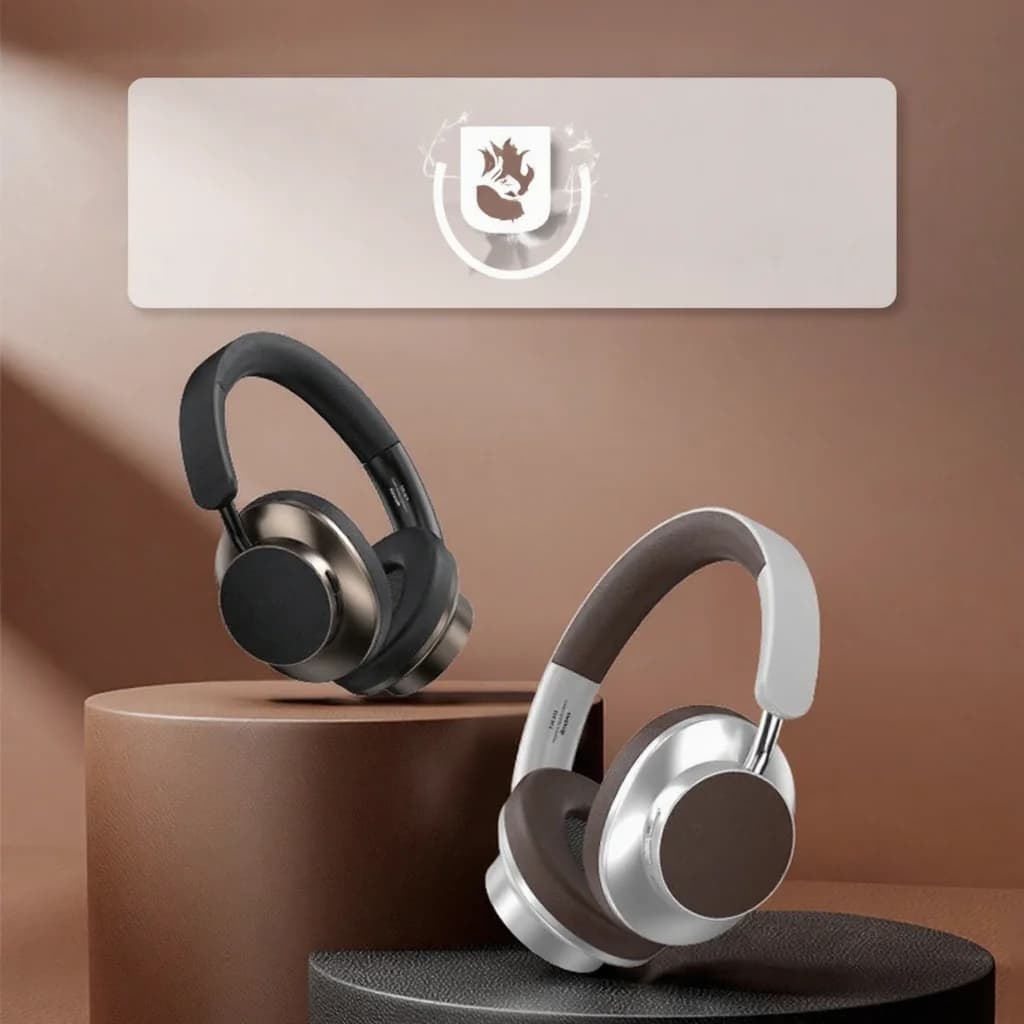 Retro trådløse Bluetooth-hodetelefoner med FM-radio og TF-kortspor