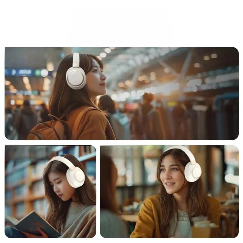 Trådløse Bluetooth-hodetelefoner med ANC og stereo