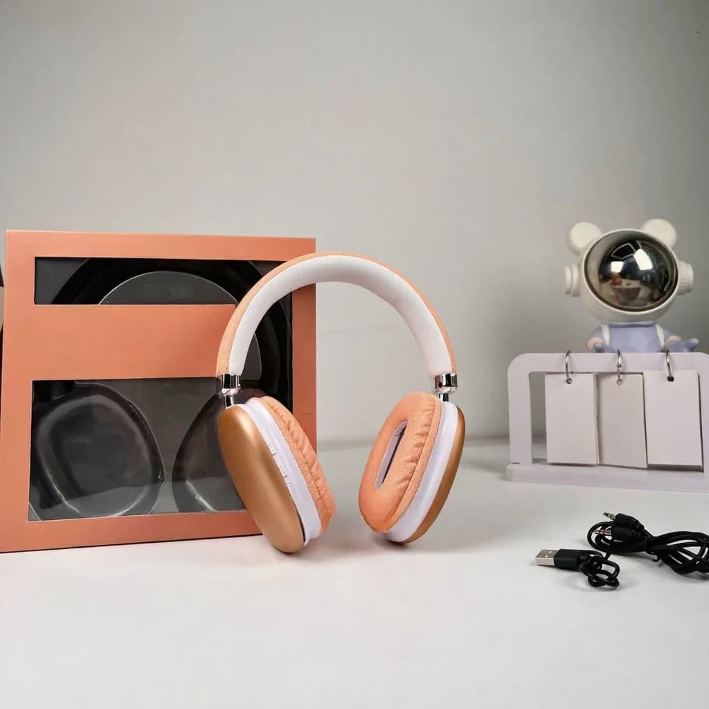 Trådløse over-ear-hodetelefoner med Bluetooth 5.4 og lang batteritid