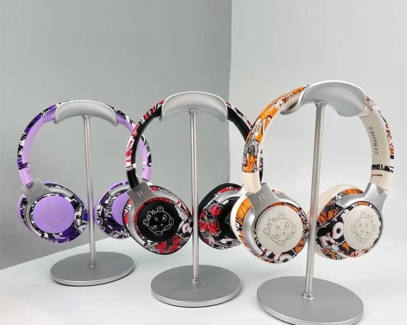 Graffiti Bluetooth-hodetelefoner med RGB-lys og mikrofon