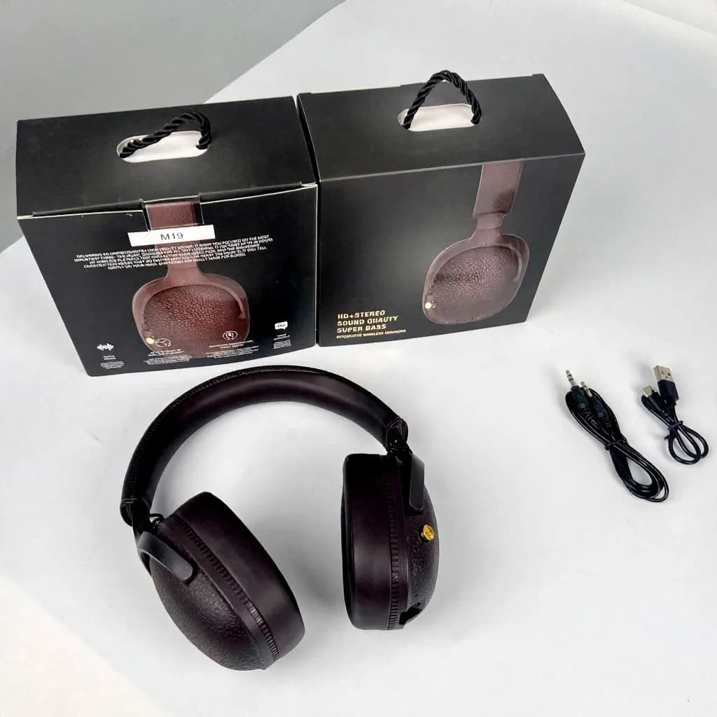 Retro over-ear Bluetooth-hodetelefoner, trådløst stereoheadset med mikrofon