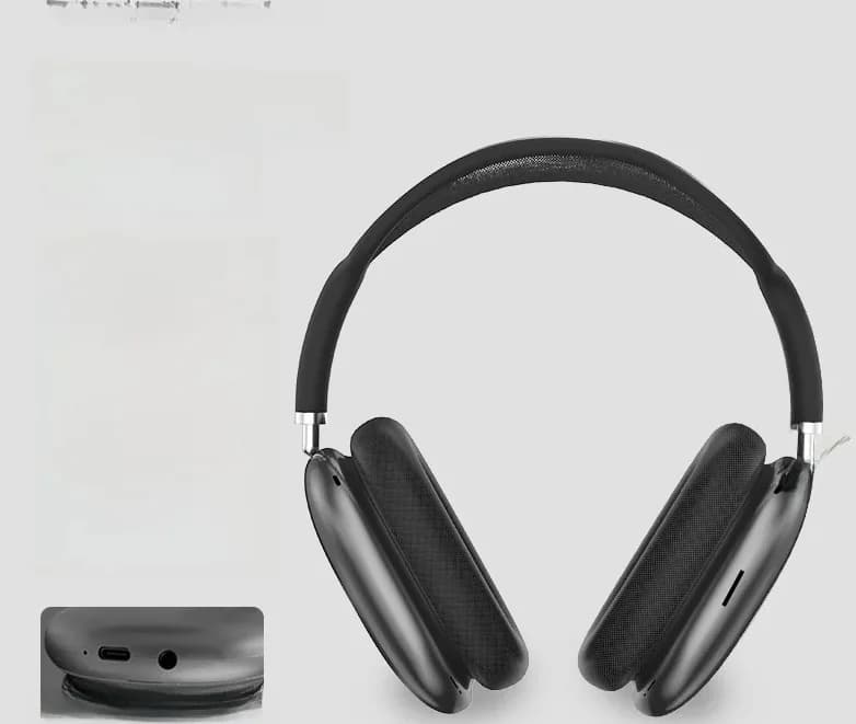 Bluetooth 5.4 hodetelefoner over øret med dreiebryter og FM-radio