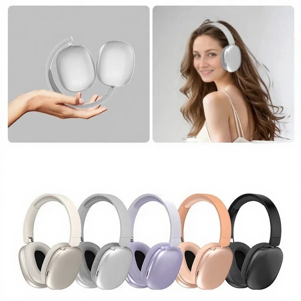 Trådløse over-ear Bluetooth-hodetelefoner med FM-radio og TF-kortspor