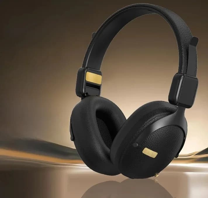 Retro trådløse over-ear-hodetelefoner med Bluetooth 5.4 og lang batteritid