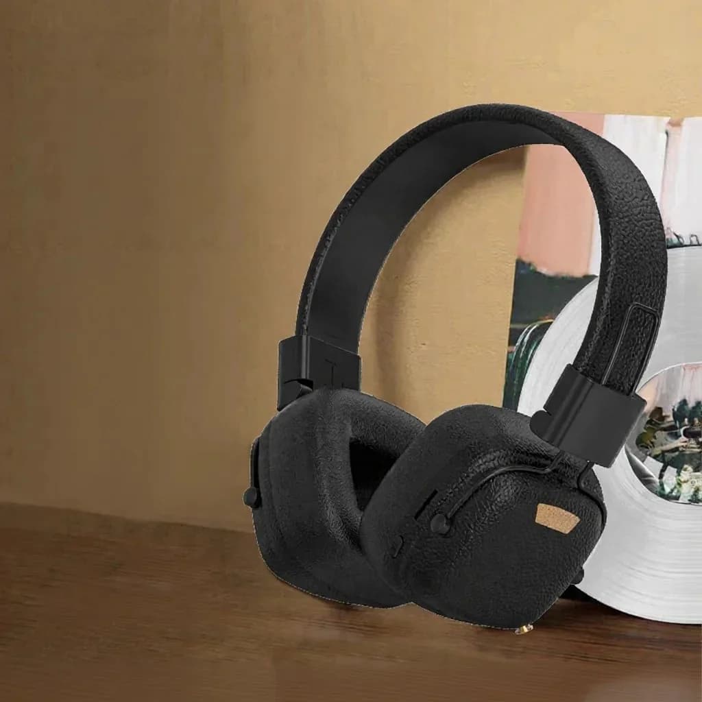 Retro over-ear Bluetooth-hodetelefoner med EQ-moduser og sammenleggbar design