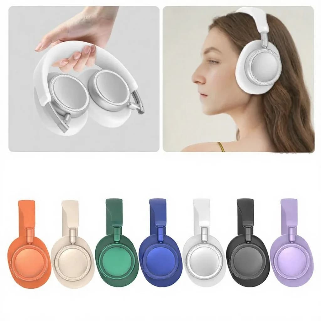 Over-ear trådløse Bluetooth-hodetelefoner med dyp bass og Type-C-lading