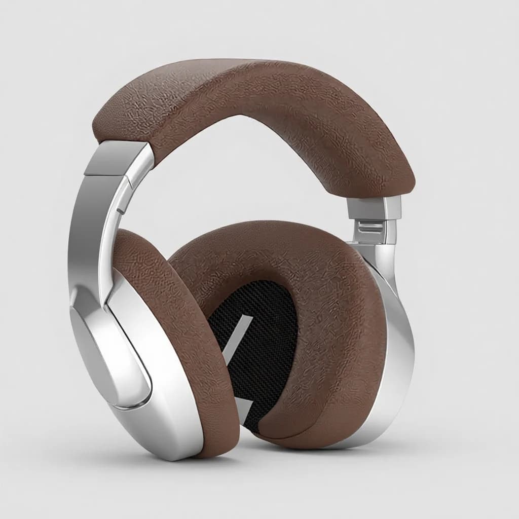 Retro trådløse Bluetooth-hodetelefoner over-ear stereo med mikrofon