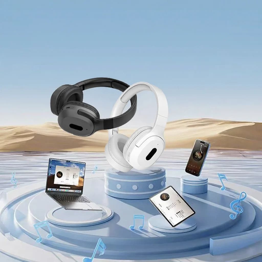 Trådløse over-ear Bluetooth-hodetelefoner Type-C stereomusikk