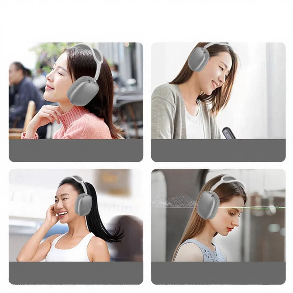 Trådløse over-ear-hodetelefoner med magnetiske ørekopper og mesh-hodebøyle
