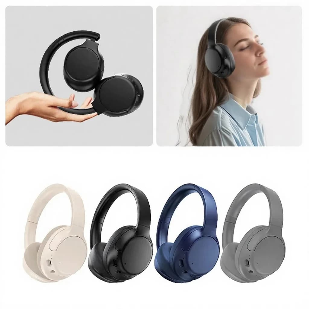 Trådløse Bluetooth-hodetelefoner med aktiv støydemping