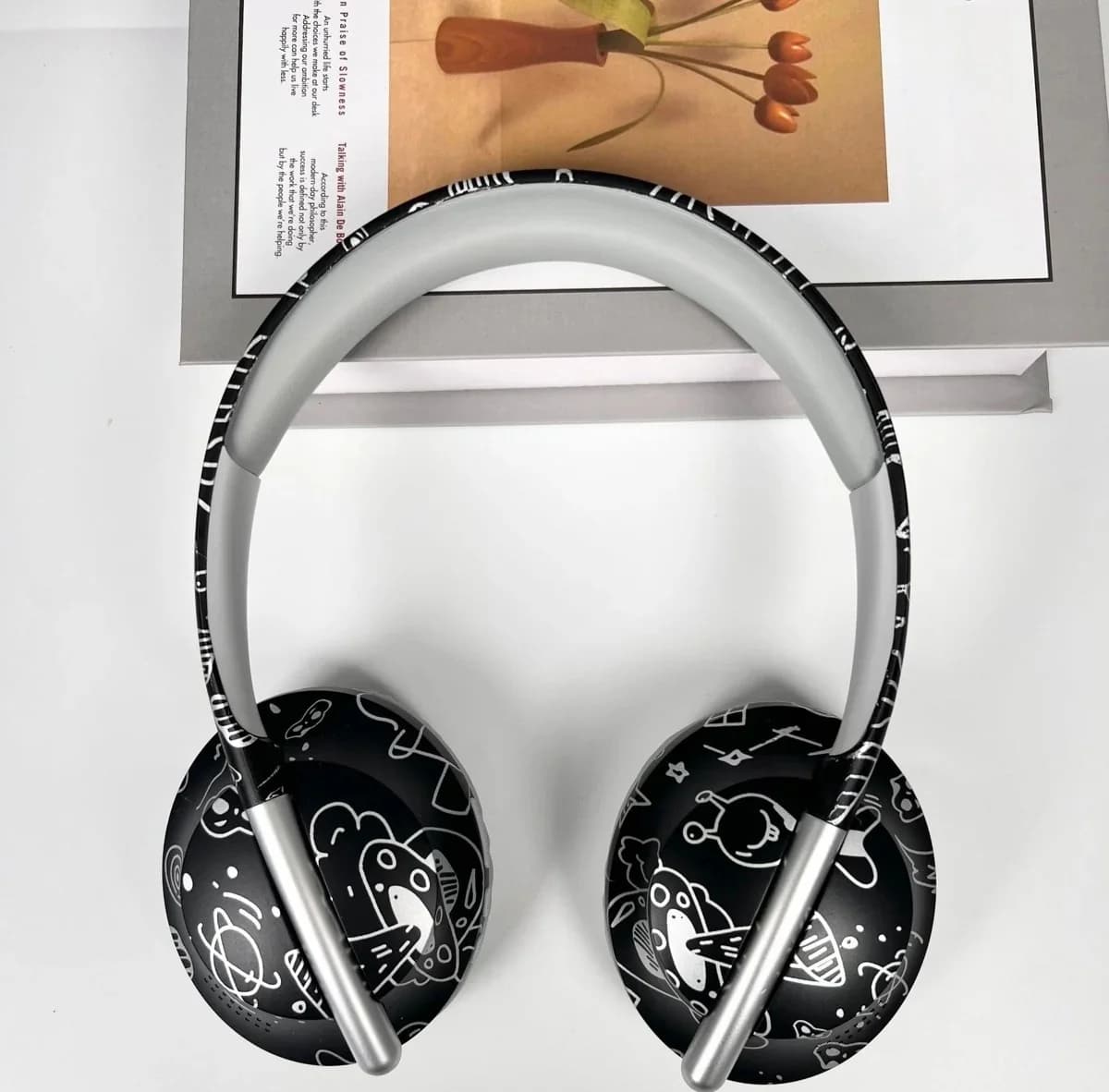 Over-øre Bluetooth-hodetelefoner med TF-kortspor og trådløs tilkobling