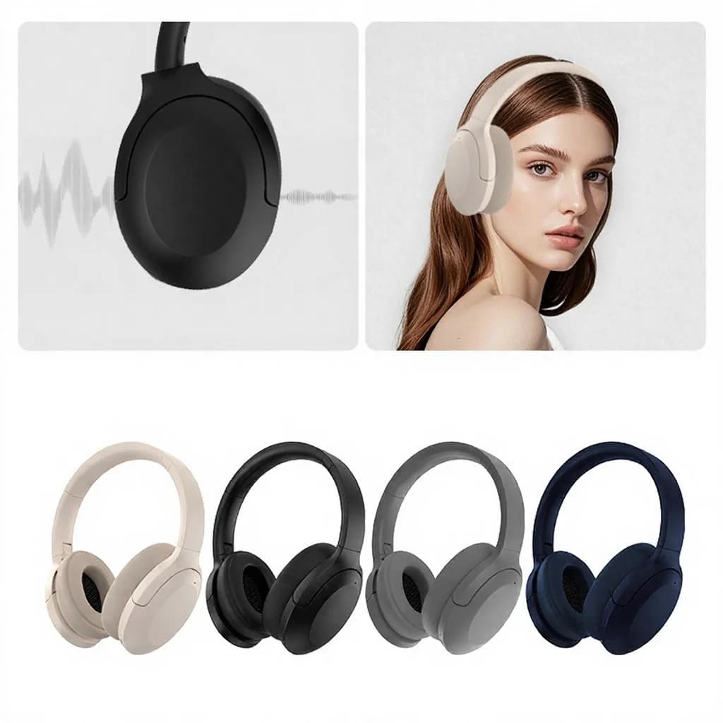 Trådløse Bluetooth-hodetelefoner med ANC og stereo