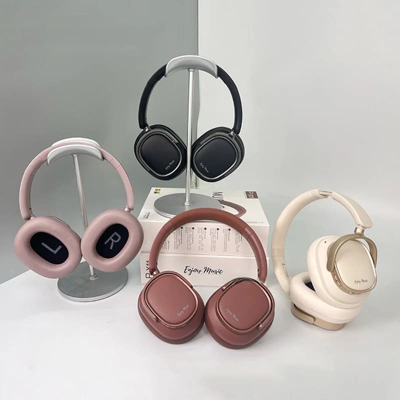 Retro Bluetooth-hodetelefoner over øret med aktiv støydemping