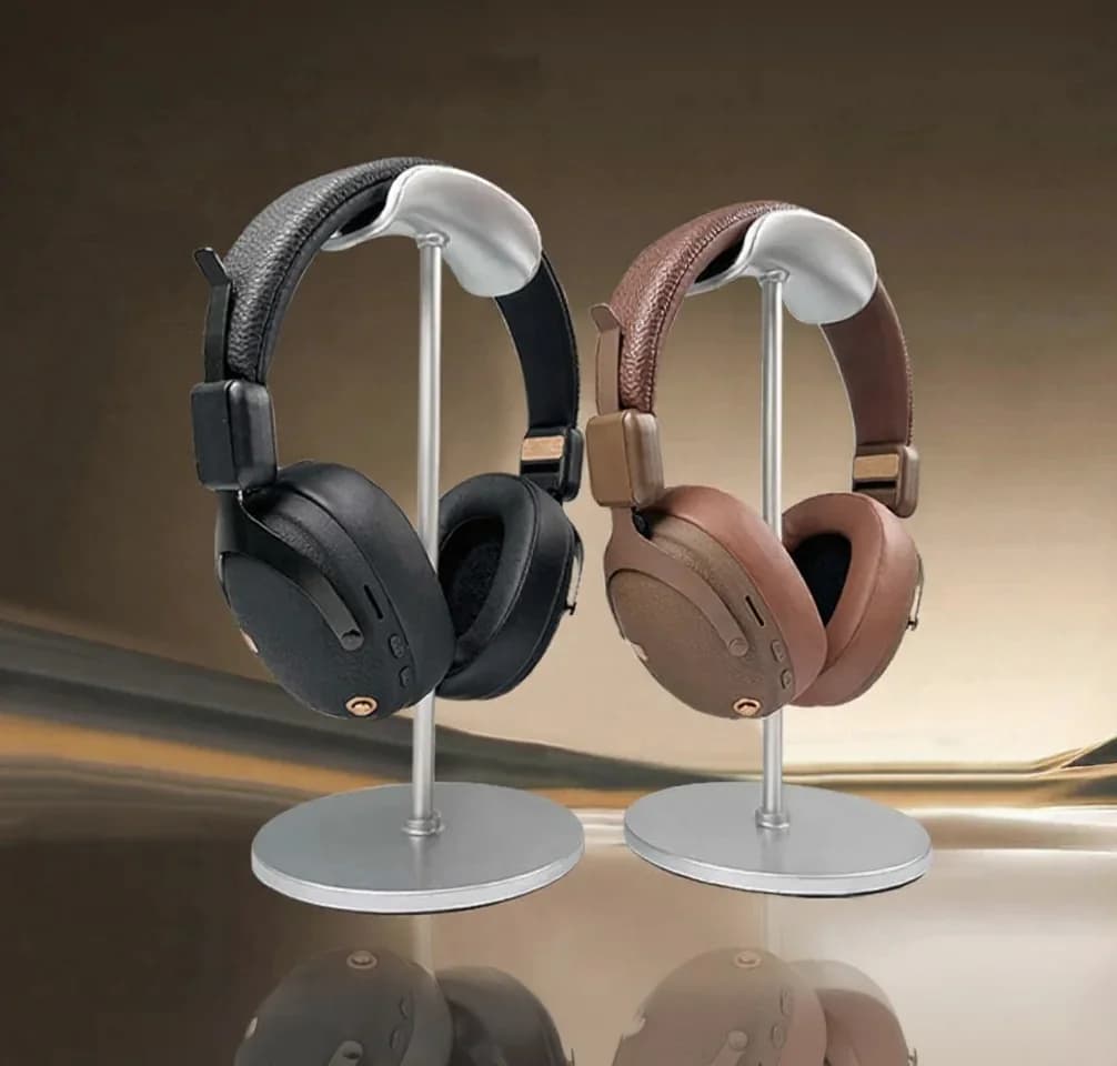 Retro trådløse over-ear-hodetelefoner med Bluetooth 5.4 og lang batteritid