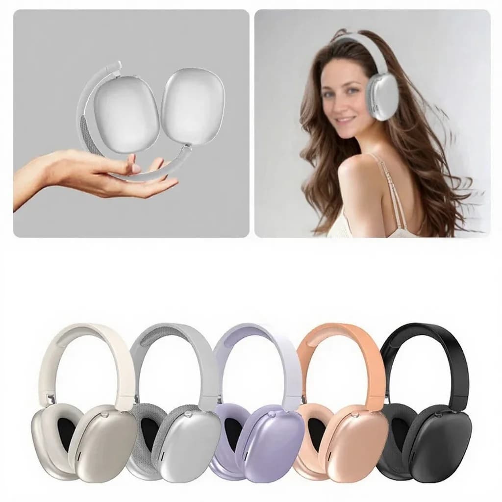 Trådløse Bluetooth over-ear hodetelefoner med lang batteritid