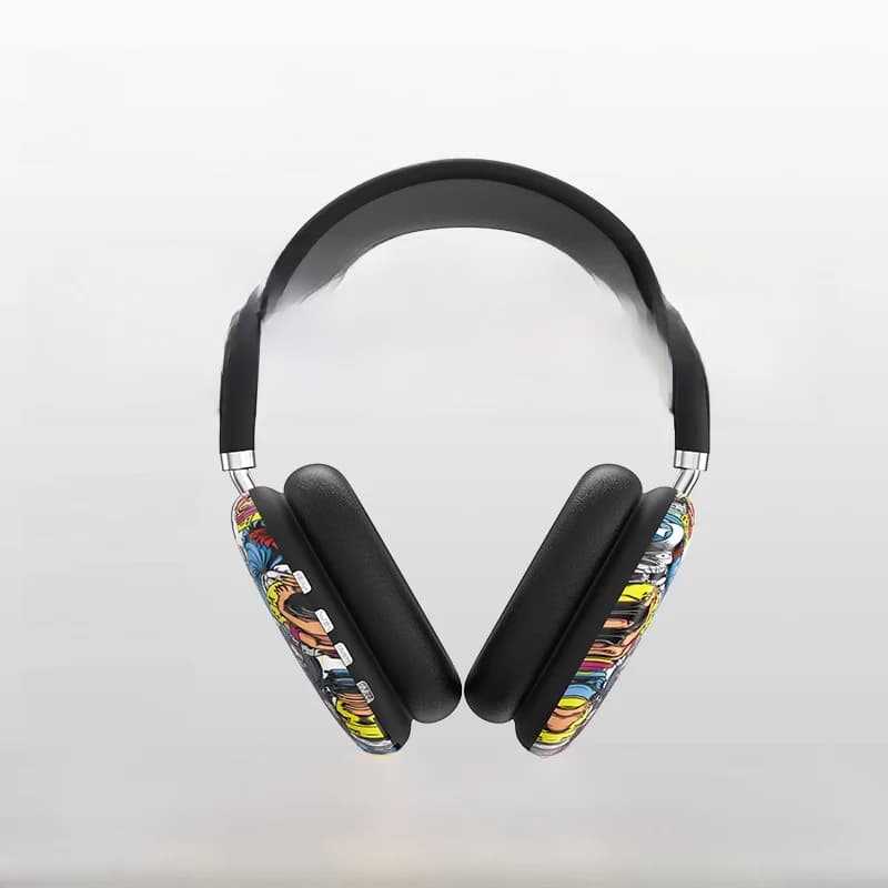 Graffiti over-ear trådløse hodetelefoner med TF-kort og AUX