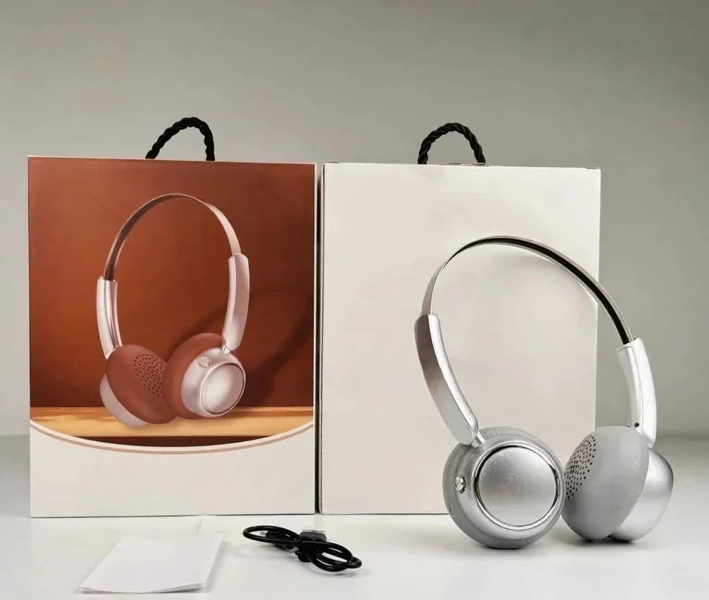 Retro trådløse hodetelefoner over øret med FM-radio og Bluetooth 5.4