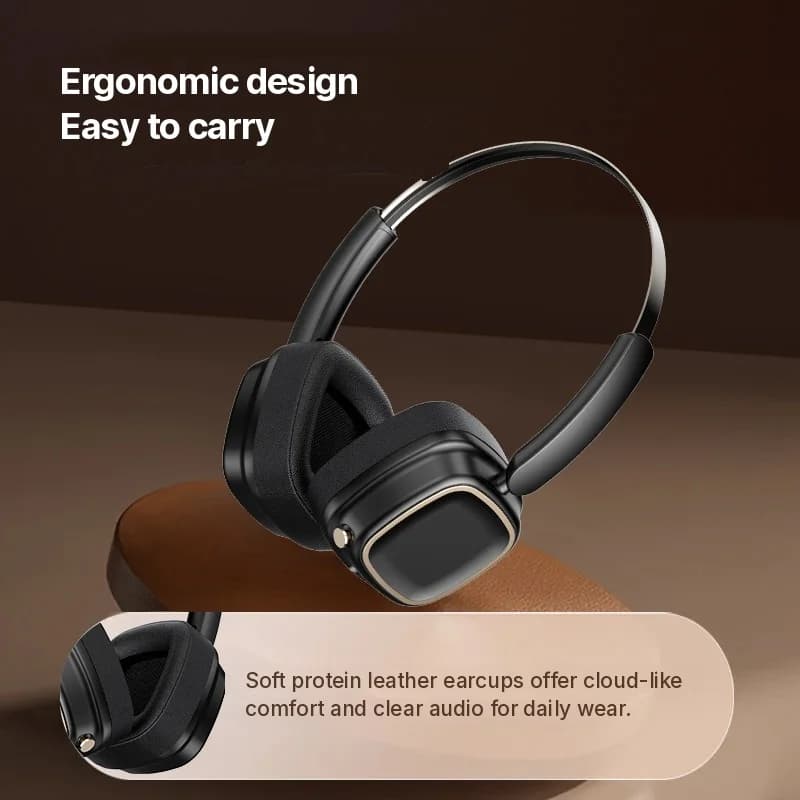 Retro trådløse hodetelefoner Bluetooth 5.4 med stereo bass
