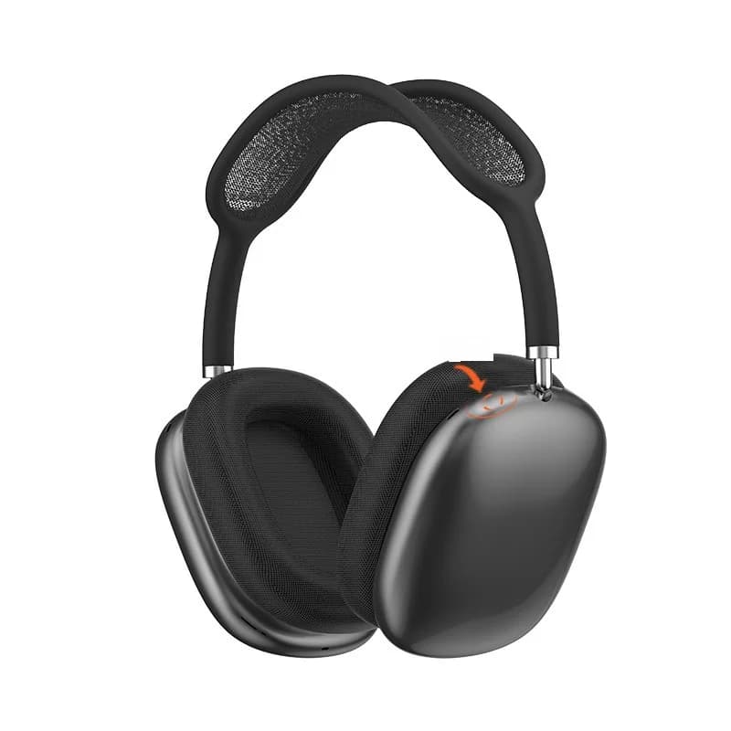 Bluetooth 5.4 hodetelefoner over øret med dreiebryter og FM-radio