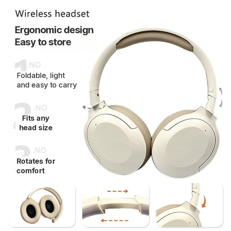 Trådløse Bluetooth-hodetelefoner med lav forsinkelse og lang batteritid