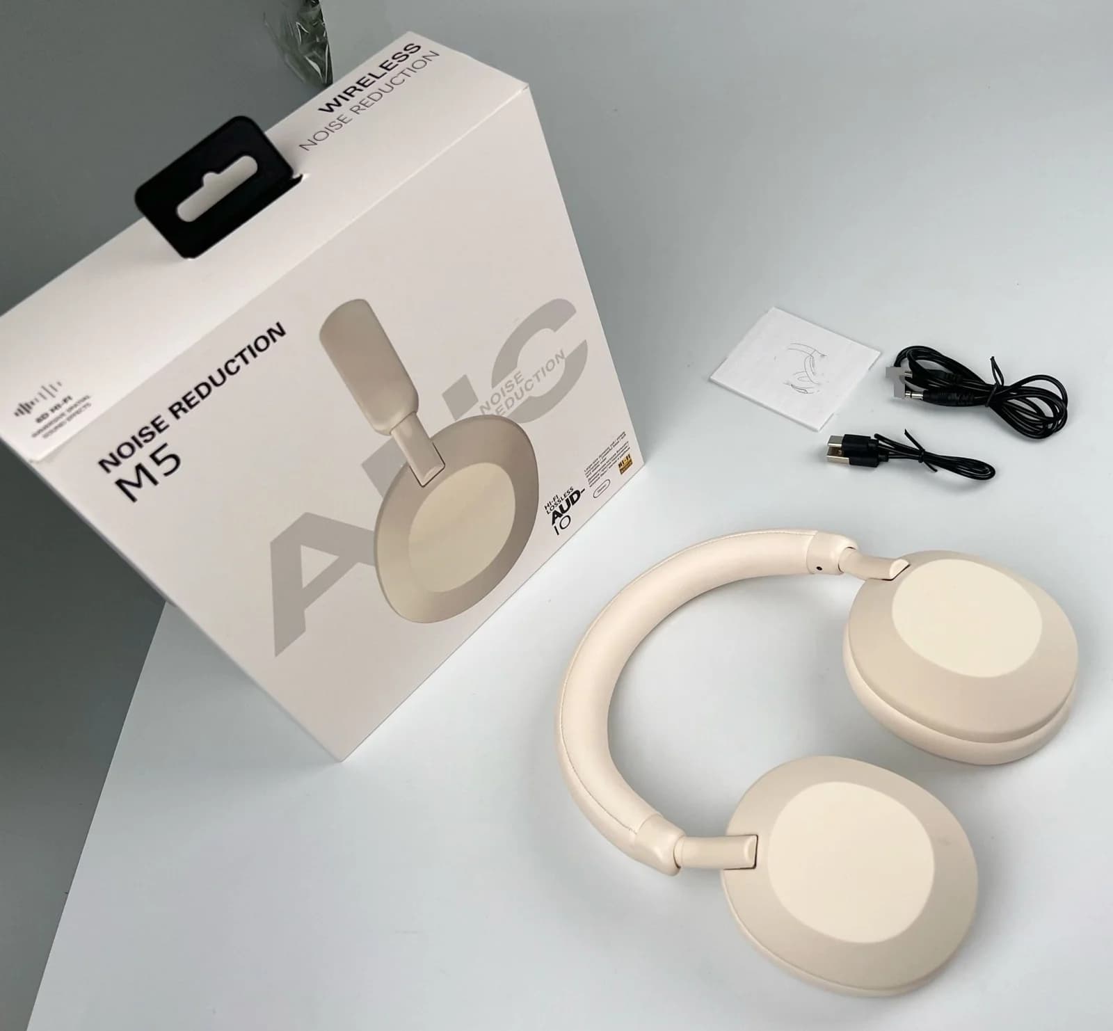 ANC trådløse Bluetooth-hodetelefoner med aktiv støydemping