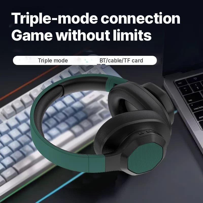 Over-ear Bluetooth-hodetelefoner med FM-radio og TF-kortspor