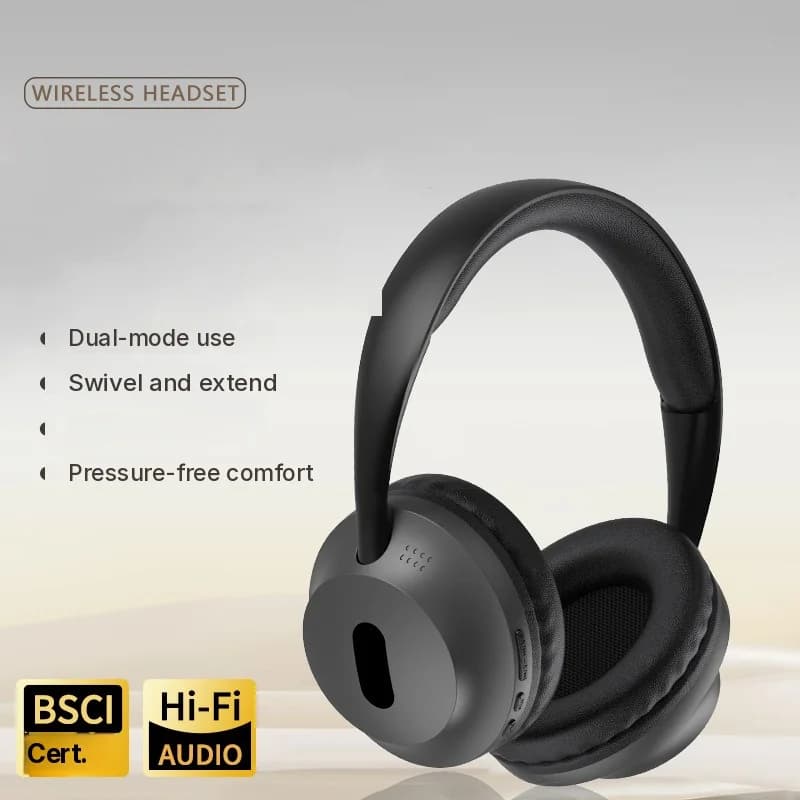 Trådløse Bluetooth over-ear hodetelefoner med mikrofon og 3,5 mm lydkabel