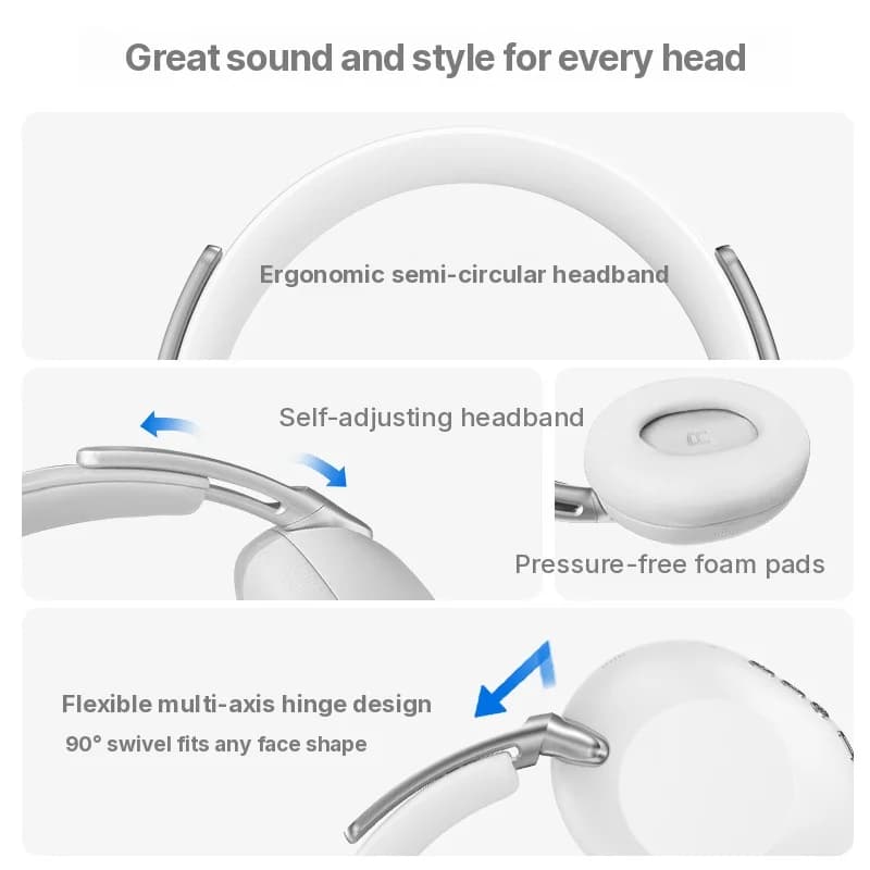 Over-ear trådløse Bluetooth-hodetelefoner med aktiv støyreduksjon