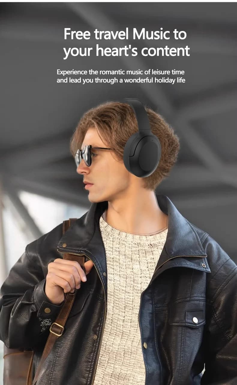 Aktive støydempende Bluetooth-hodetelefoner over-ear trådløs 5.4