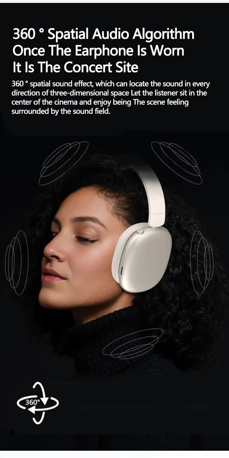 Aktive støyreduserende trådløse Bluetooth-hodetelefoner med mikrofon