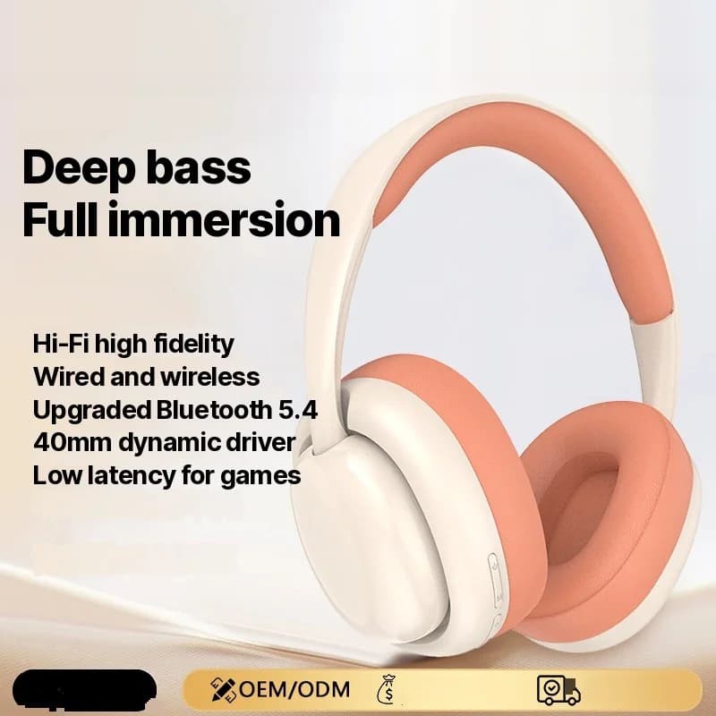 Trådløse Bluetooth-hodetelefoner med FM-radio og TF-kortspor