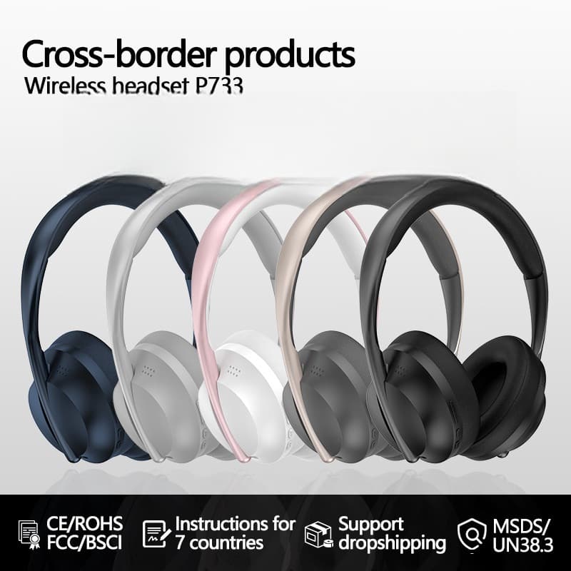 Over-ear trådløse Bluetooth-hodetelefoner med FM-radio og AUX